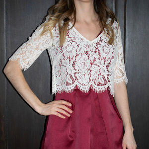 BHLDN Ivory Libby top